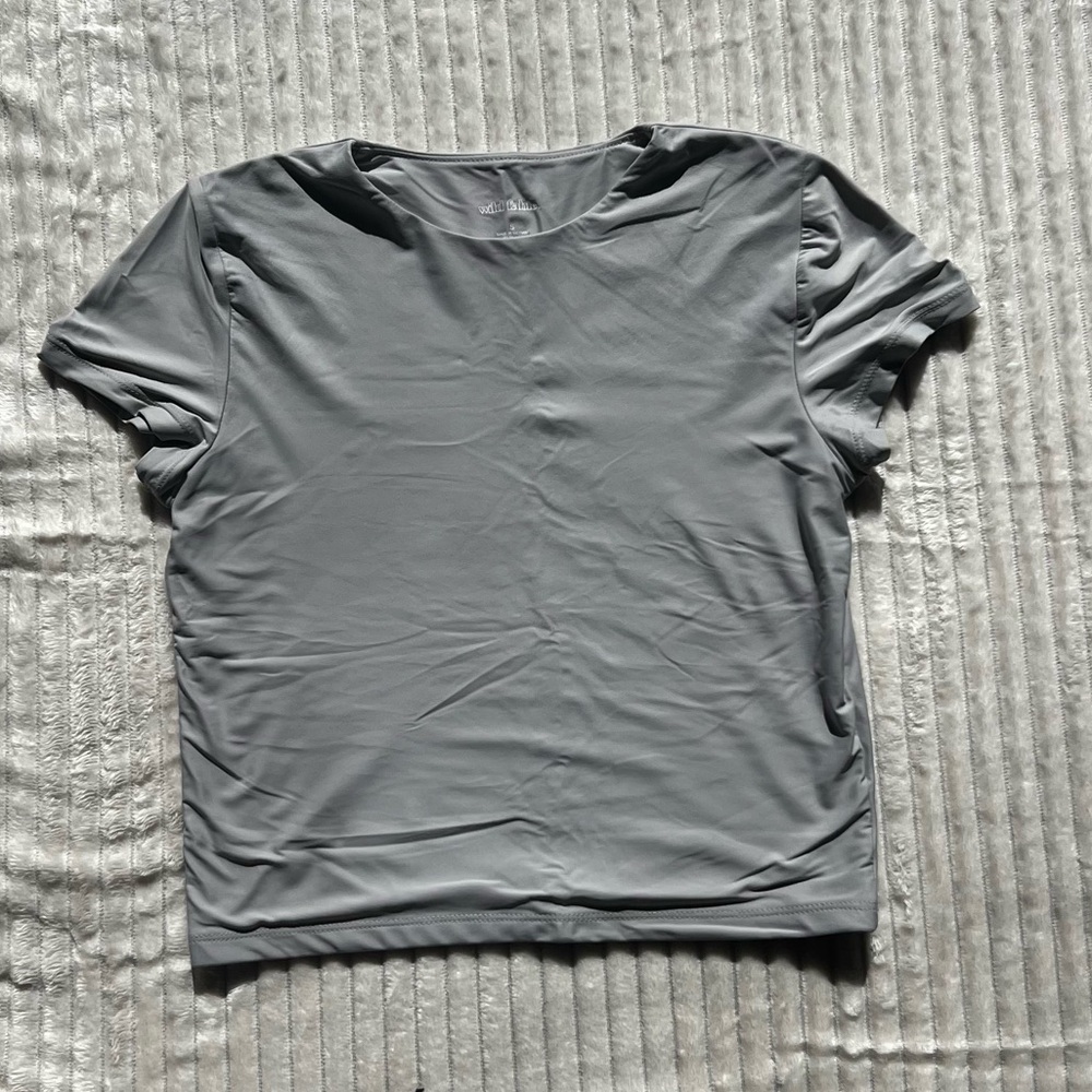 Wild Fable Gray Athletic Crop Top